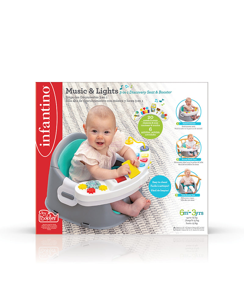 Infantino 3in1 Music & Light Discovery Seat & Booster 6M-3A