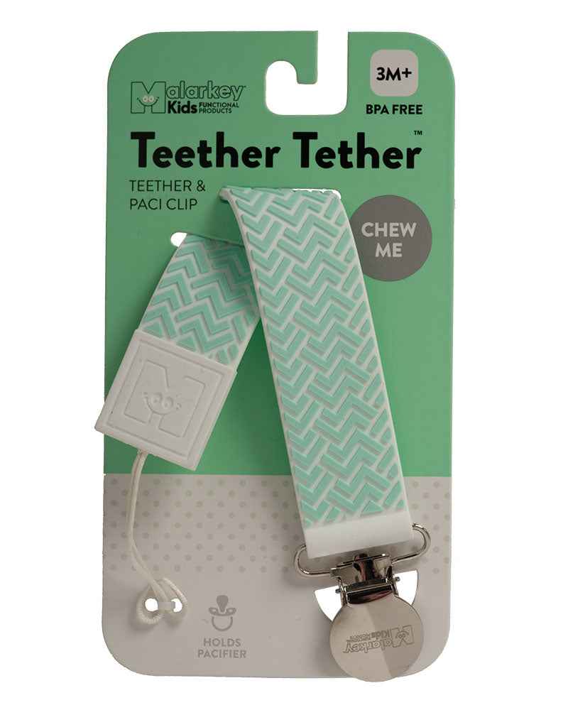 Teething pacifier clip - ZigZag