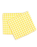 Bambidou Pack of 2 Burp Cloths - Yellow Checks