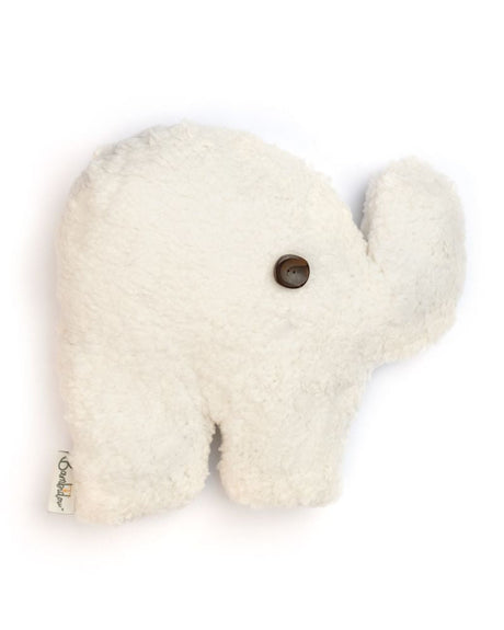 Bambidou Coussin Eléphant Sherpa - Ivoire