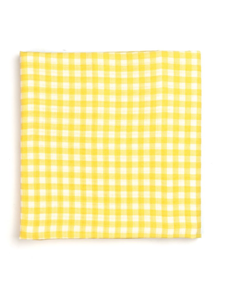 Bambidou Maxi lange 100cm x 100cm - Carreaux Jaune