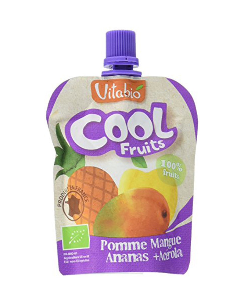 Vitabio COOL FRUITS Pomme Mangue Ananas & Acérola 4x90g