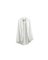 Bath Cape with Embroidery - Cocoon & Butterfly - White