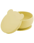 MINIKOIOI Cuenco de Silicona con Tapa y Ventosa - Amarillo