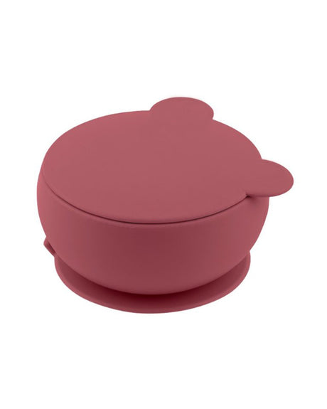 مجموعة سيليكون منكوكوئي: وعاء كوب ملعقة - حمراء مخملية