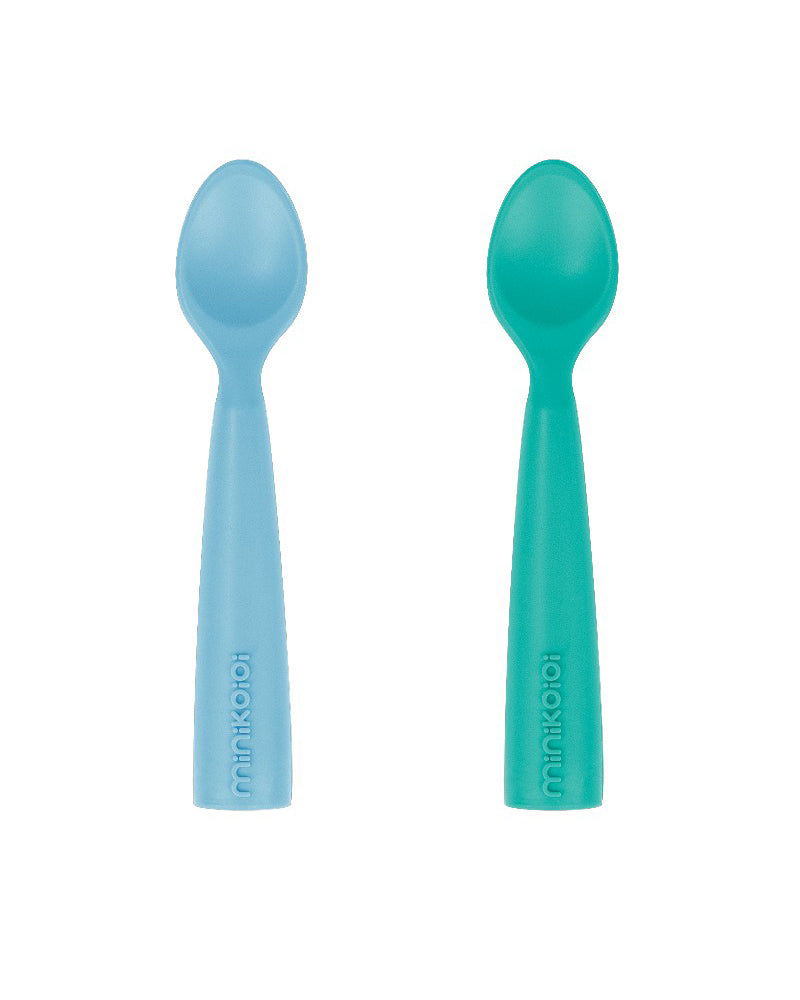 2 Cuillères MINIKOIOI en Silicone – Blue et Verte