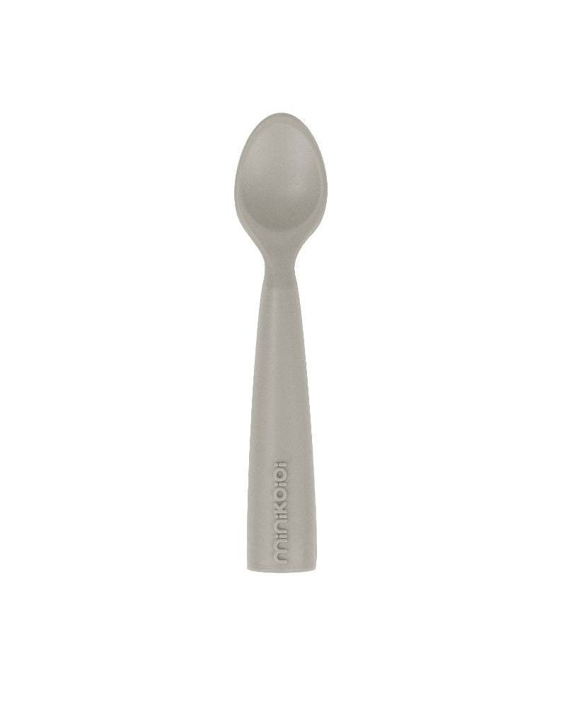MINIKOIOI Silicone Set: Bowl Cup Spoon - Grey