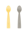 2 Cucharas de Silicona MINIKOIOI – Amarilla y Gris