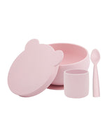 MINIKOIOI Silicone Set: Bowl Cup Spoon - Pink