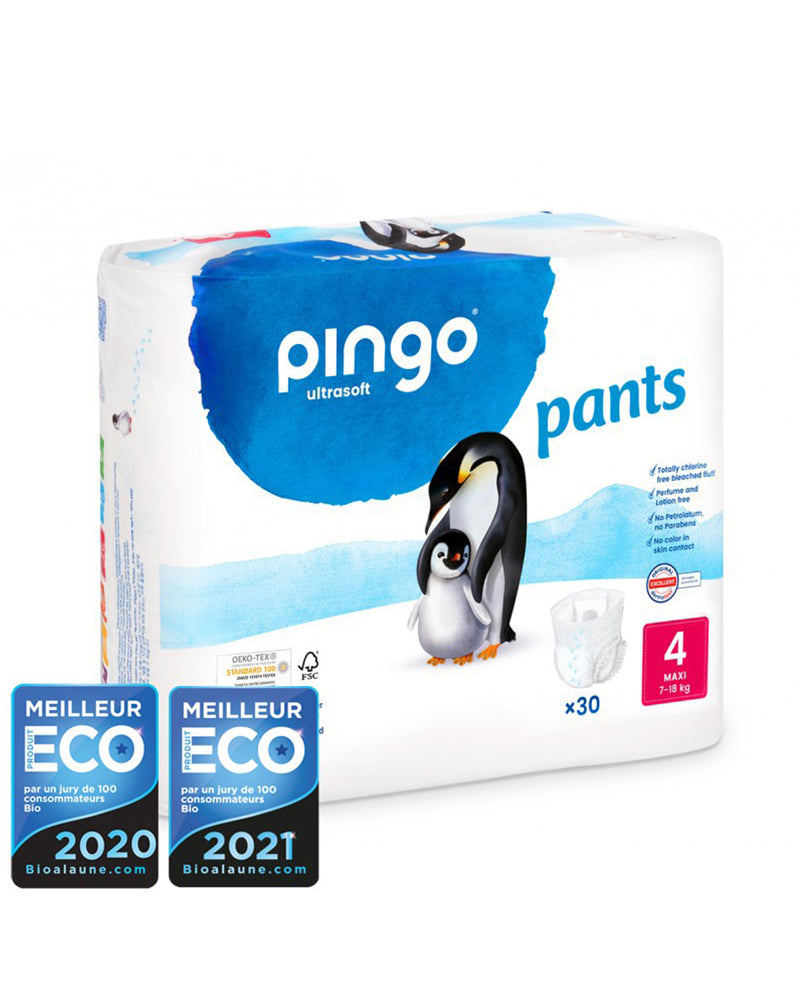 Couches Écologiques Pingo Taille 4 Jumbo - (7-18Kg) boîte de 2x40 Unités