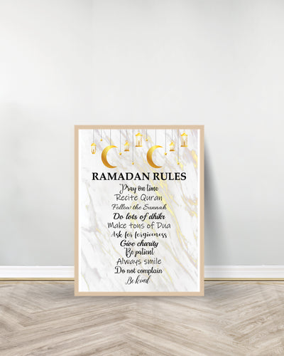 Un Tableau décoratif - Ramadan Rules - Bois