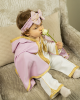 Traditional Romper with Selham + Headband for Baby 1-24M - Purple