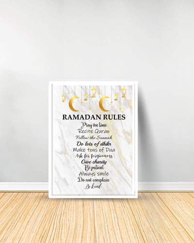 Un Tableau décoratif - Ramadan Rules - Blanc
