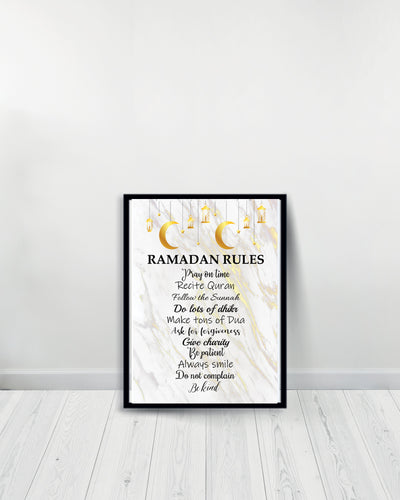 Un Tableau décoratif - Ramadan Rules - Noir
