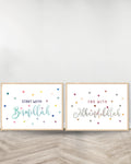 Conjunto de 2 cuadros decorativos - Bismillah Alhamdulillah - Madera