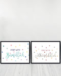 Conjunto de 2 Cuadros Decorativos - Bismillah Alhamdulillah - Negro